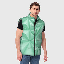 Мужской жилет Объемные пирамидки, цвет: 3D-светло-серый — фото 2