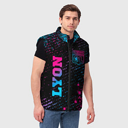 Мужской жилет Lyon - neon gradient вертикально, цвет: 3D-черный — фото 2