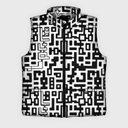 Мужской жилет Чёрно-белая глитч инфекция