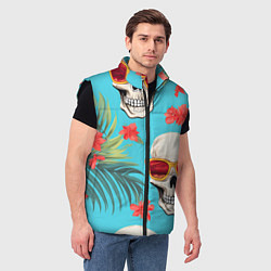 Мужской жилет Черепа в отпуске, цвет: 3D-черный — фото 2