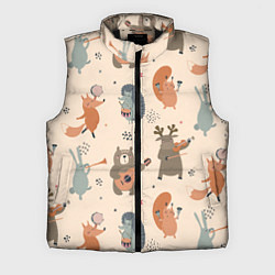 Мужской жилет Животные с инструментами