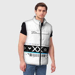 Мужской жилет Printstream white - скин CS, цвет: 3D-черный — фото 2