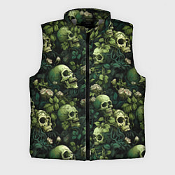 Мужской жилет Поле черепов с цветами