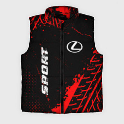 Мужской жилет Lexus red sport tires, цвет: 3D-черный