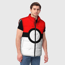 Мужской жилет Pokeball texture, цвет: 3D-светло-серый — фото 2