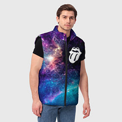 Мужской жилет Rolling Stones space rock, цвет: 3D-черный — фото 2