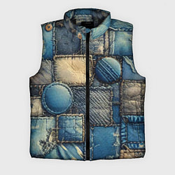 Мужской жилет Denim patchwork - ai art