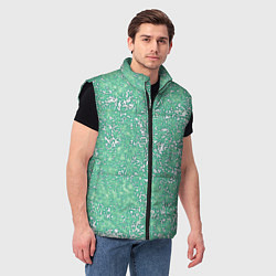 Мужской жилет Текстура изумрудный, цвет: 3D-черный — фото 2