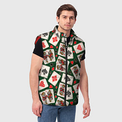 Мужской жилет Туз король дама, цвет: 3D-красный — фото 2