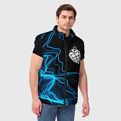 Мужской жилет Green Day sound wave, цвет: 3D-черный — фото 2