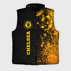 Мужской жилет Chelsea - gold gradient по-вертикали, цвет: 3D-черный