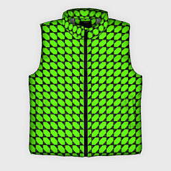 Мужской жилет Зелёные лепестки шестиугольники