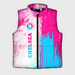 Мужской жилет Chelsea neon gradient style по-вертикали, цвет: 3D-черный