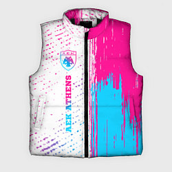 Мужской жилет AEK Athens neon gradient style по-вертикали