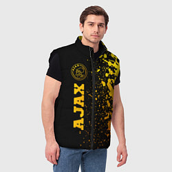 Мужской жилет Ajax - gold gradient по-вертикали, цвет: 3D-черный — фото 2
