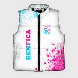 Мужской жилет Benfica neon gradient style вертикально, цвет: 3D-черный