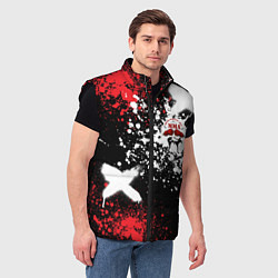 Мужской жилет ММА на фоне брызг красок, цвет: 3D-черный — фото 2