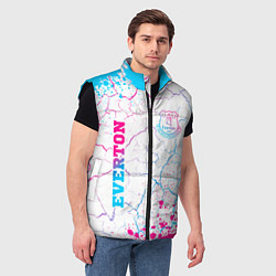 Мужской жилет Everton neon gradient style вертикально, цвет: 3D-черный — фото 2