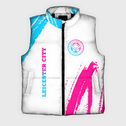 Мужской жилет Leicester City neon gradient style вертикально