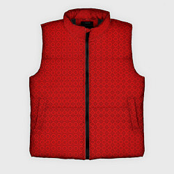 Мужской жилет Узор в стиле ар-деко красного цвета