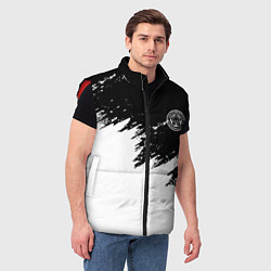 Мужской жилет Лестерсити белая краска спорт, цвет: 3D-красный — фото 2