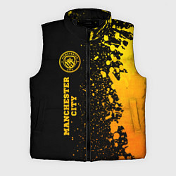 Мужской жилет Manchester City - gold gradient по-вертикали, цвет: 3D-черный