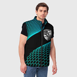 Мужской жилет Porsche electro hexagon, цвет: 3D-черный — фото 2