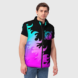 Мужской жилет One Piece неоновый огонь, цвет: 3D-черный — фото 2