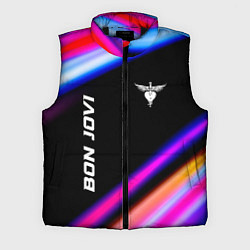 Мужской жилет Bon Jovi neon rock lights, цвет: 3D-черный