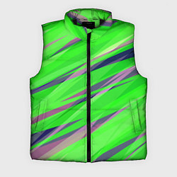 Мужской жилет Зелёный и фиолетовый абстрактные полосы