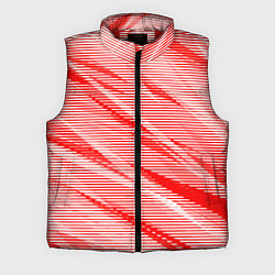 Мужской жилет Полосатый красно-белый, цвет: 3D-красный