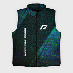 Мужской жилет Need for Speed glitch blue, цвет: 3D-черный