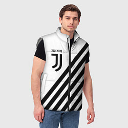 Мужской жилет Ювентус полосы, цвет: 3D-светло-серый — фото 2