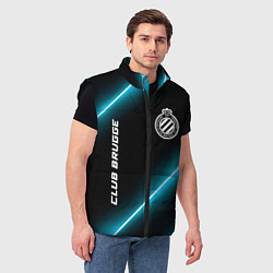 Мужской жилет Club Brugge неоновые лампы, цвет: 3D-черный — фото 2