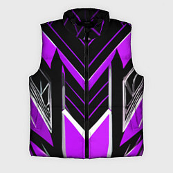 Мужской жилет Фиолетово-серые полосы на чёрном фоне
