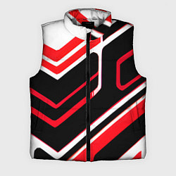 Мужской жилет Бело-красные линии на чёрном фоне