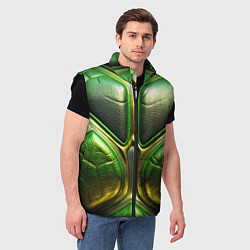 Мужской жилет Объемная зеленая текстурная кожа, цвет: 3D-черный — фото 2