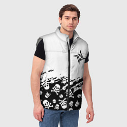 Мужской жилет Металика черепа рок, цвет: 3D-светло-серый — фото 2