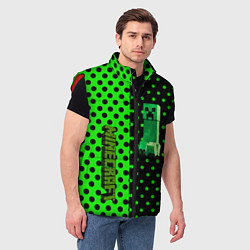 Мужской жилет Minecraft creeper pattern, цвет: 3D-красный — фото 2