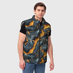 Мужской жилет Золотой мрамор, цвет: 3D-светло-серый — фото 2