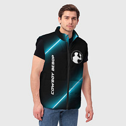 Мужской жилет Cowboy Bebop неоновые лампы, цвет: 3D-черный — фото 2