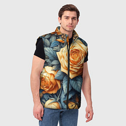 Мужской жилет Композиция из всякой всячины с розой - нейросеть, цвет: 3D-черный — фото 2