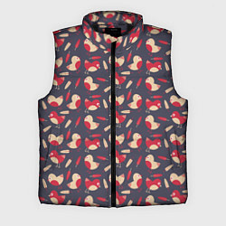 Мужской жилет Паттерн с птицами и перьями, цвет: 3D-черный