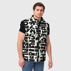 Мужской жилет Тайные знаки, цвет: 3D-черный — фото 2