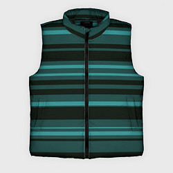 Мужской жилет Тёмно-бирюзовый полосами