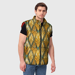 Мужской жилет Золото осени травинки, цвет: 3D-красный — фото 2