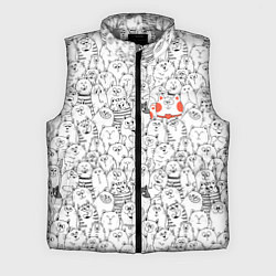 Мужской жилет Румяная киска и серые коты