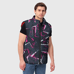 Мужской жилет Яркий абстрактный узор для спорта, цвет: 3D-красный — фото 2