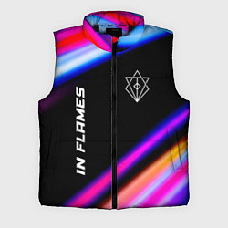 Мужской жилет In Flames neon rock lights, цвет: 3D-черный