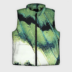 Мужской жилет Зелено-черные пятна на светлом, цвет: 3D-черный